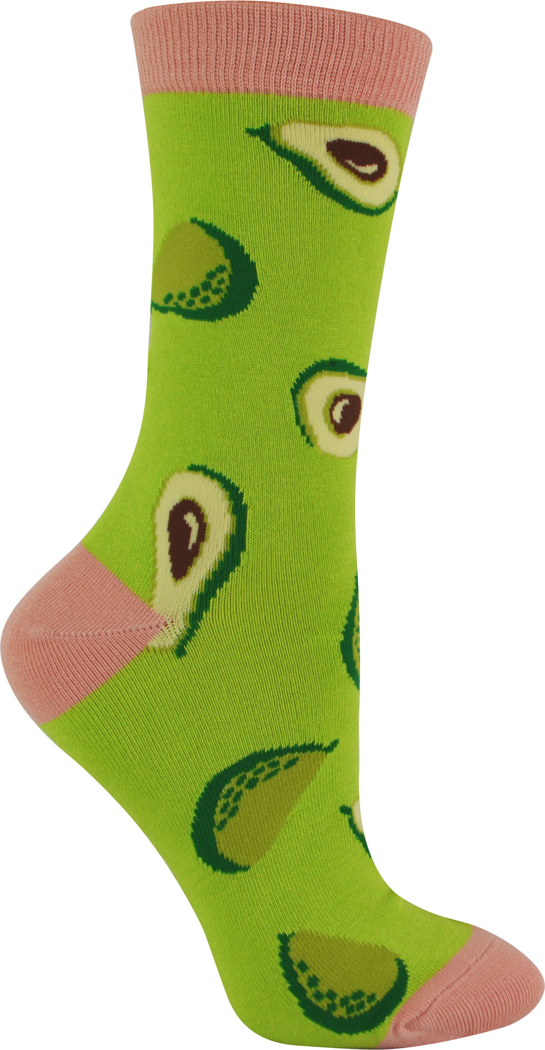 Frauen Neuheit lustige Frucht Socken | Miss Sparrow | Funky Wassermelone Avocado Zitronen Design Bambus Socken - Avocado...
