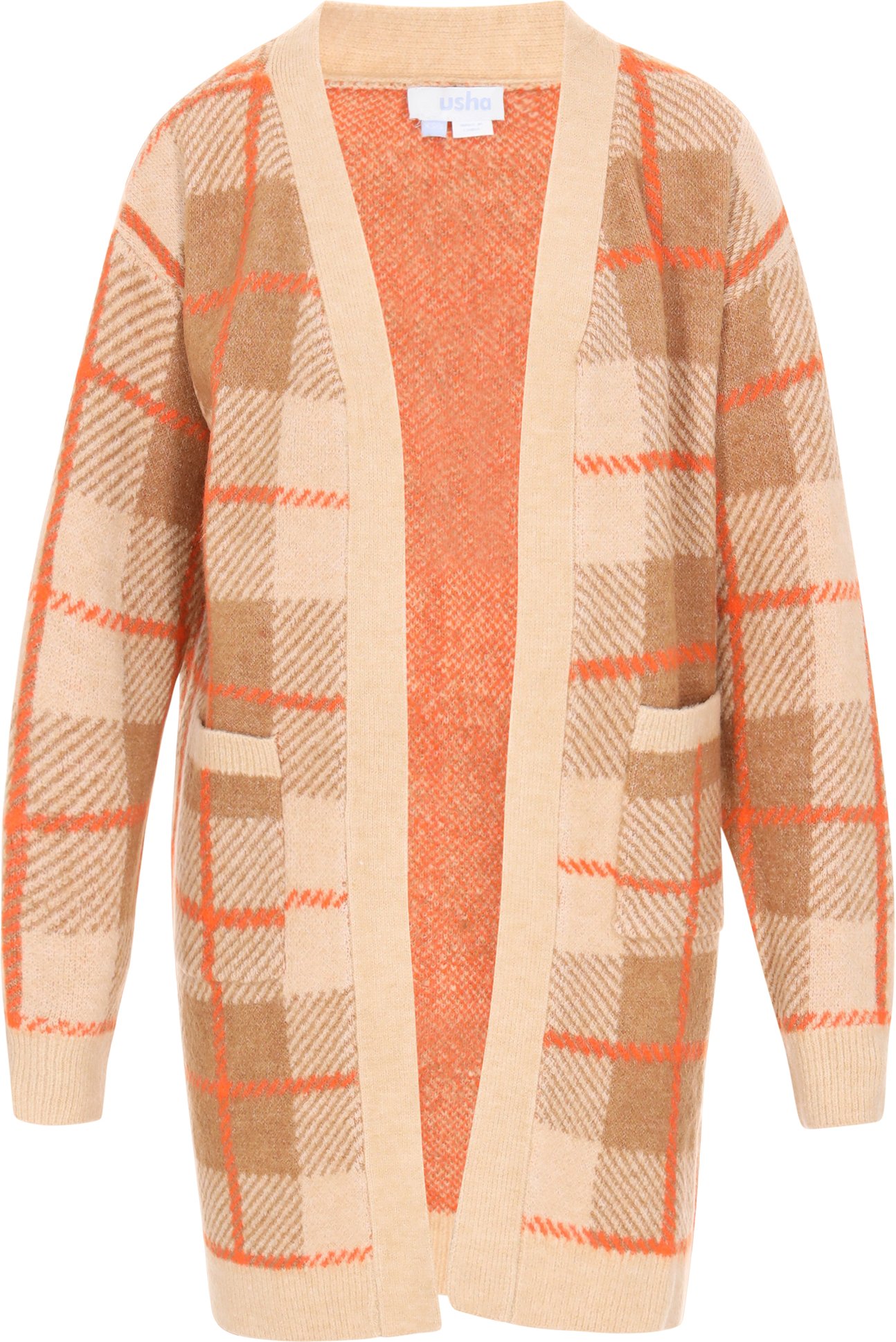 usha Strickjacke Frauen Beige Hellkamel Orange