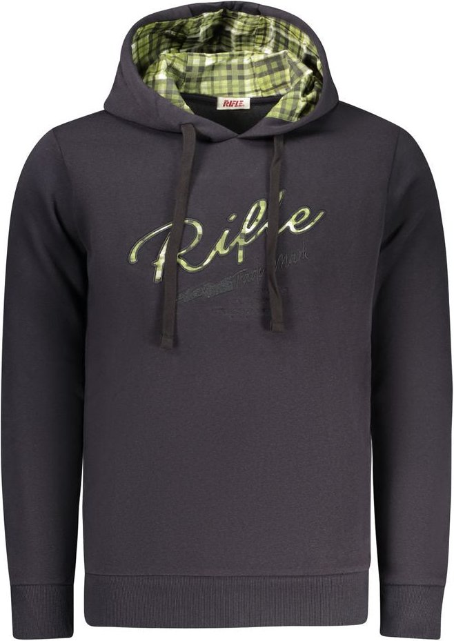 Thumbnail - Rifle Blau Baumwolle Herren Hoodie
