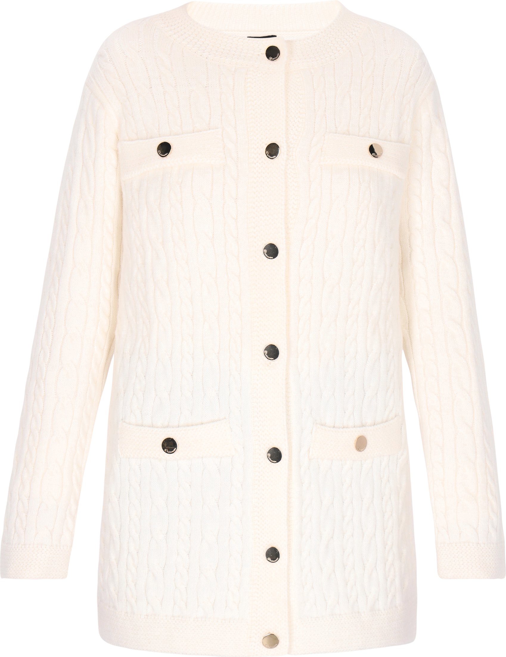 Dreimaster Cardigan Damen Wollweiss