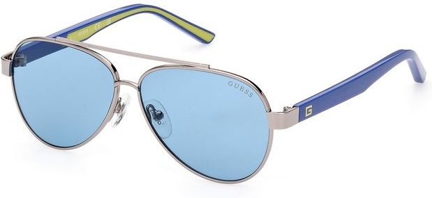 Gu7624 Aviator Sonnenbrille mit blauen Gläsern