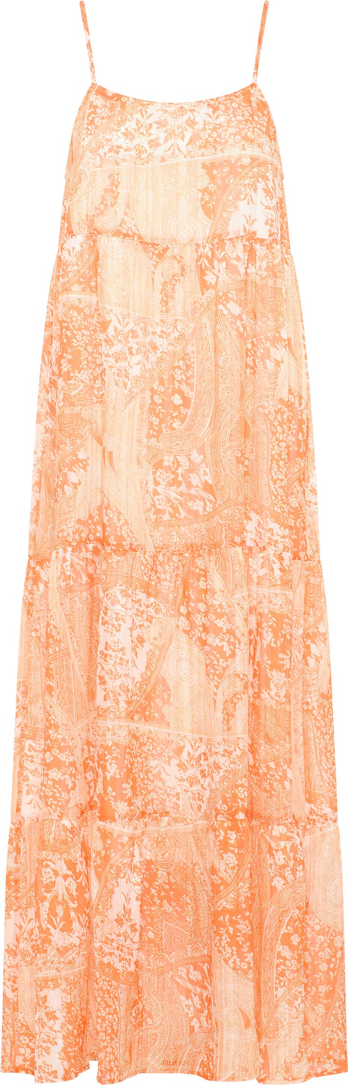 Thumbnail - IZIA Maxikleid Damen Orange Weiss