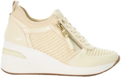 Dune London - "Eilin" Sneaker für Damen, Zum Schnüren, Keilabsatz (Natürlich)