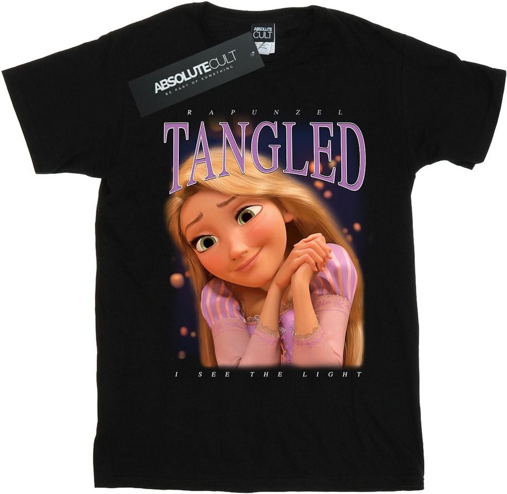 Disney - "Tangled Rapunzel Montage" T-Shirt für Herren (Schwarz)