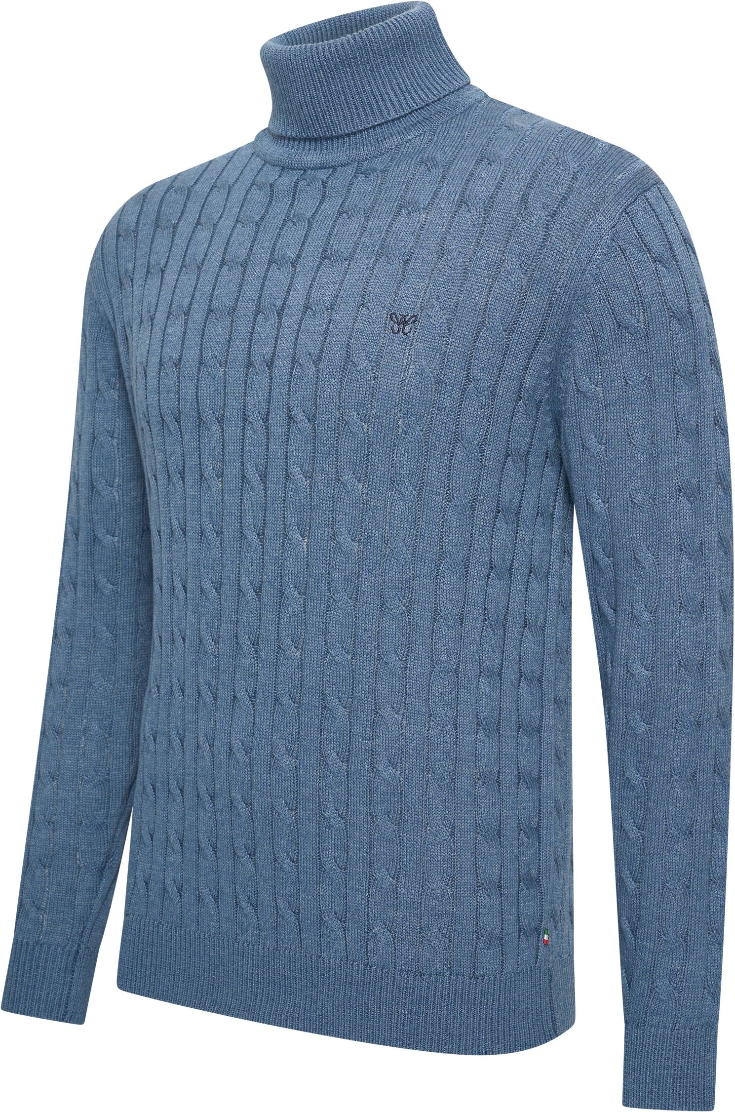 Cappuccino Italia Trui Aosta Kabelpullover Blau
