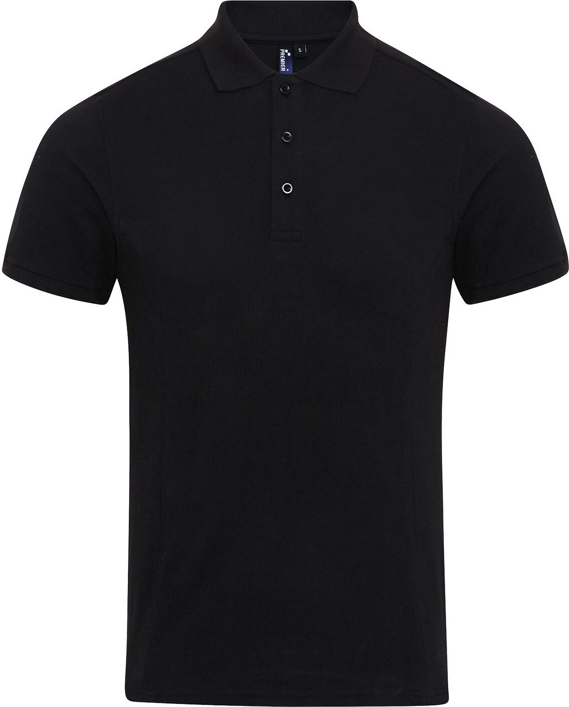 Premier Mens Coolchecker Plus Pique Polo mit CoolPlus (Schwarz)