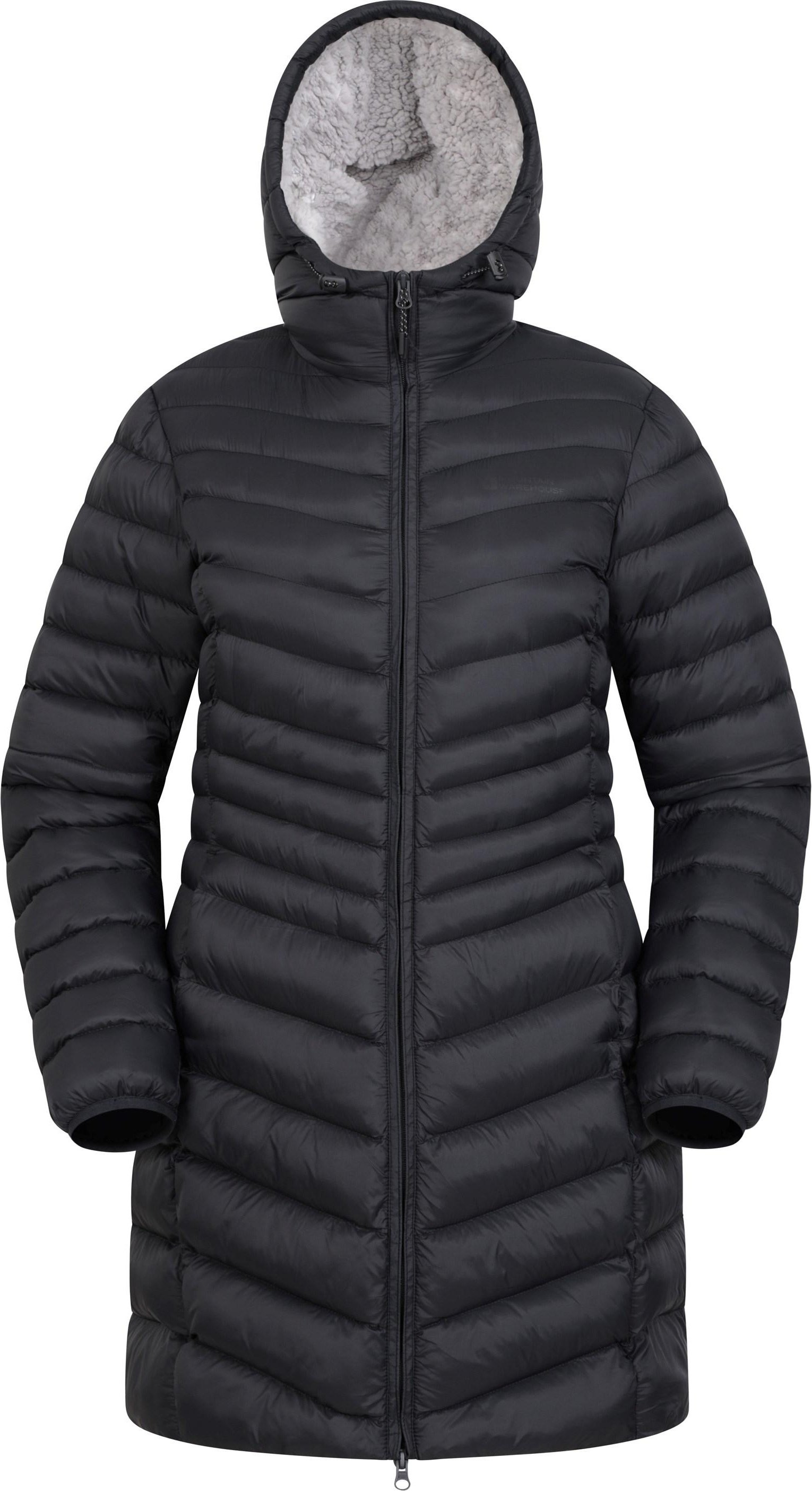 Mountain Warehouse Damen/Damen Florence Kunstfell gefüttert gepolsterte Jacke (Schwarz)