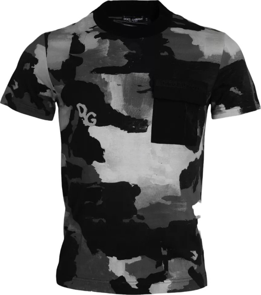 T-Shirt mit Camouflage-Print und Tasche