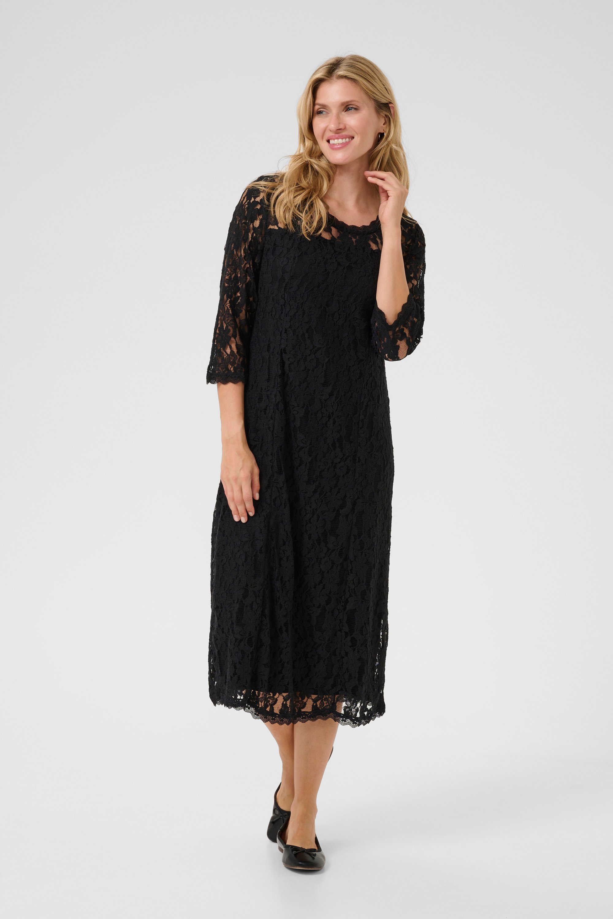 Thumbnail - Jerseykleid Feminine Pitch Blac