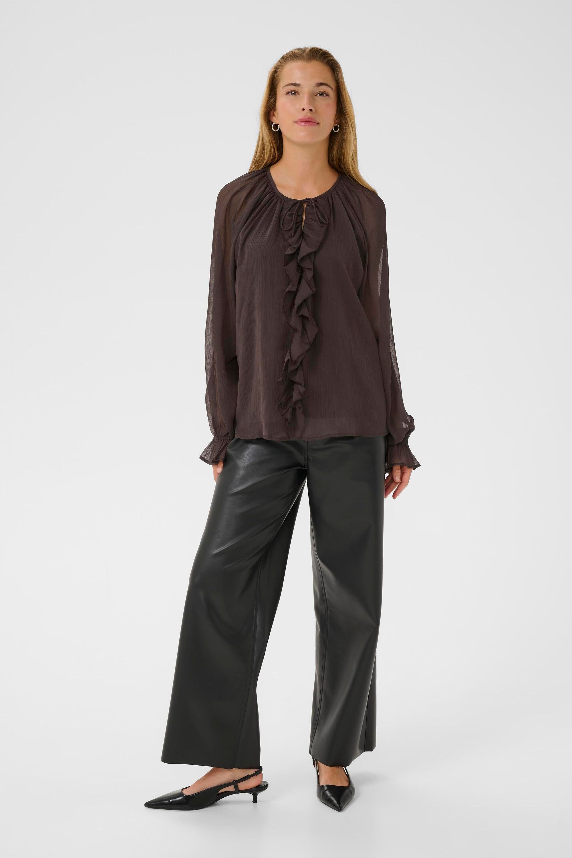 Langarm-Bluse KAmila Langarm-Bluse A-shape dark brown