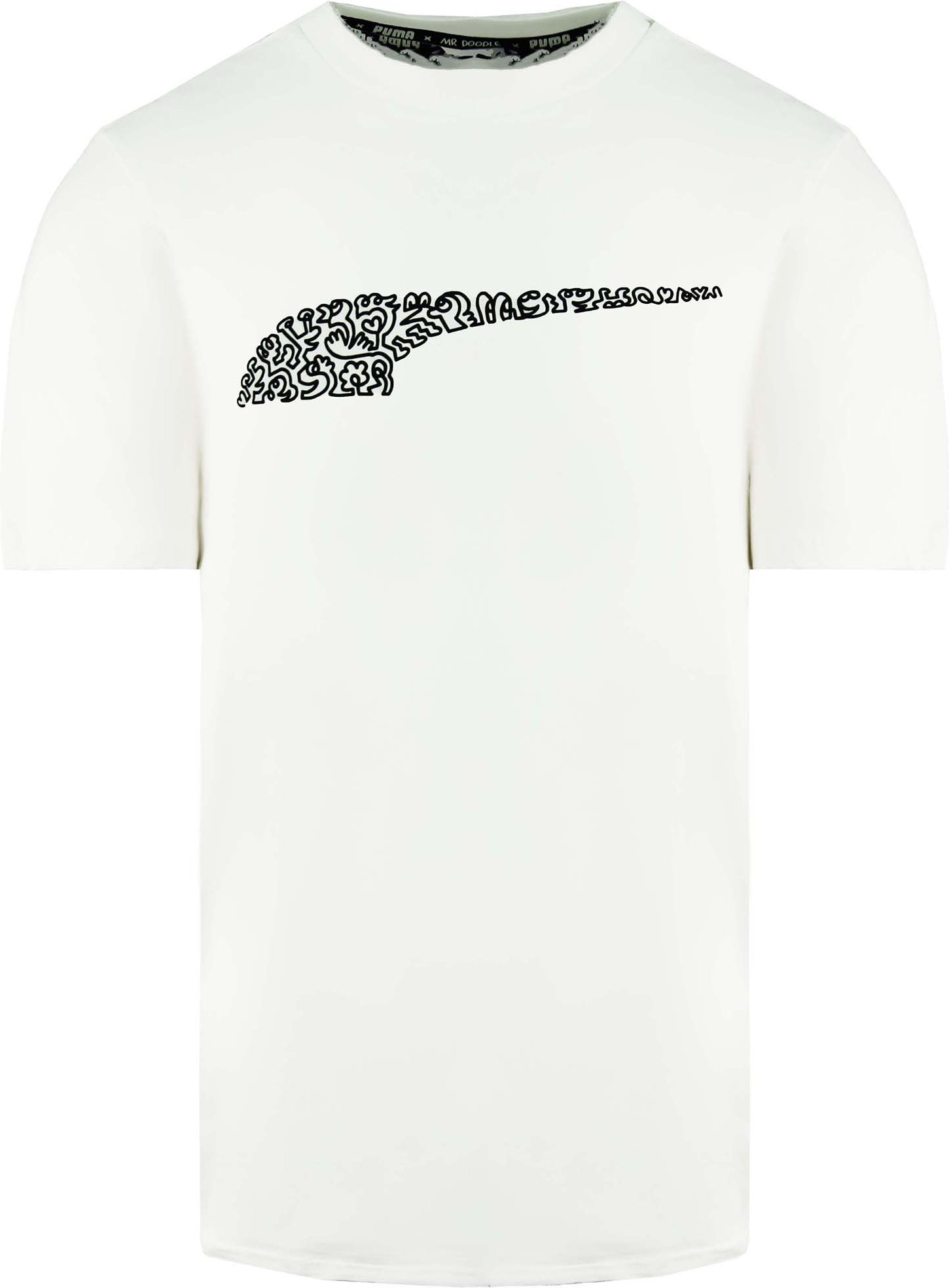 Puma x Mr. Doodle Kurzarm Crew Neck White Herren T-Shirt 530650 02