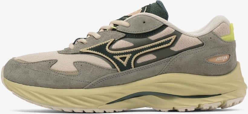 Mizuno - Herren Sneaker "Wave Rider Beta Sportstyle", Wildleder (Weiß/Grün)