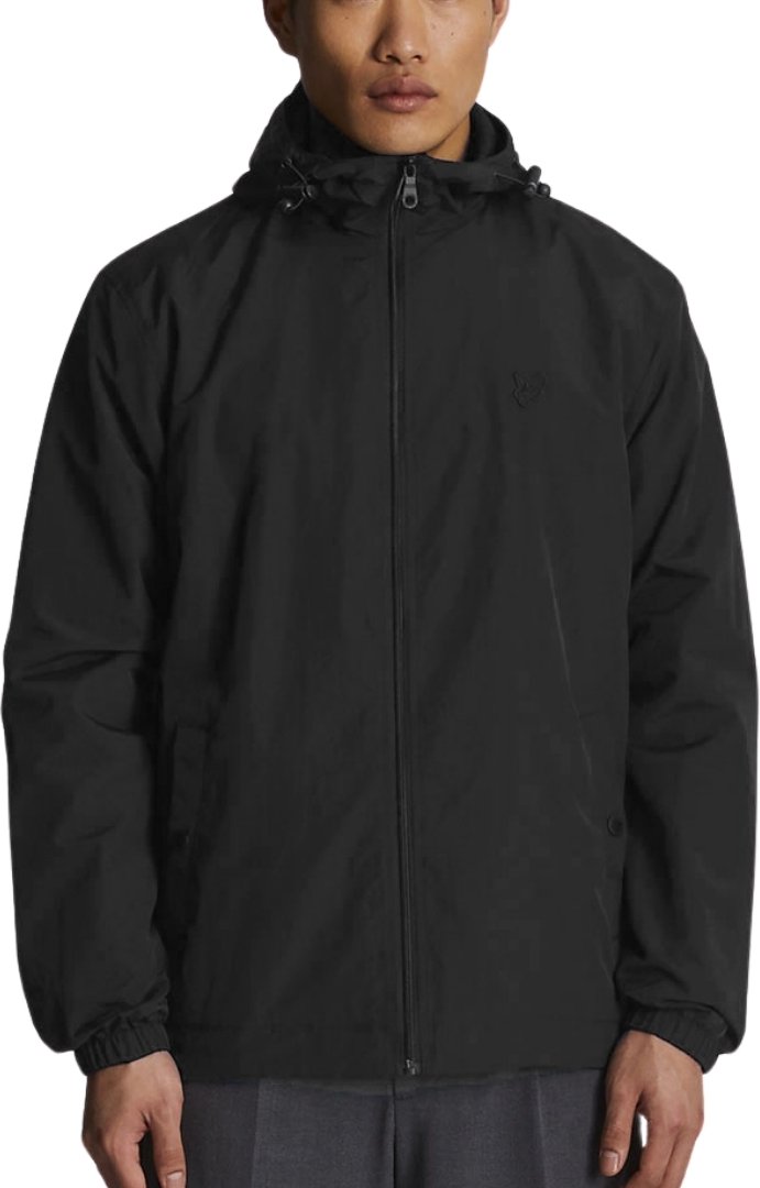 Lyle & Scott Tonal Eagle Zip Through Hooded Jet Gunmetal Softshelljacke