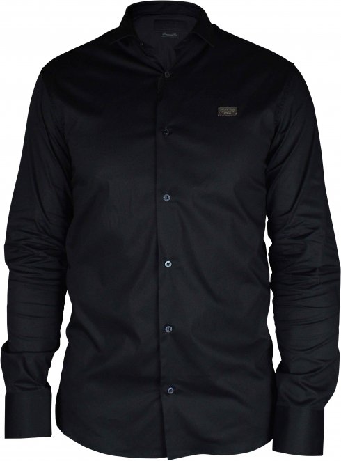 Philipp Plein Diamond Cut LS Iconic Hemd Schwarz