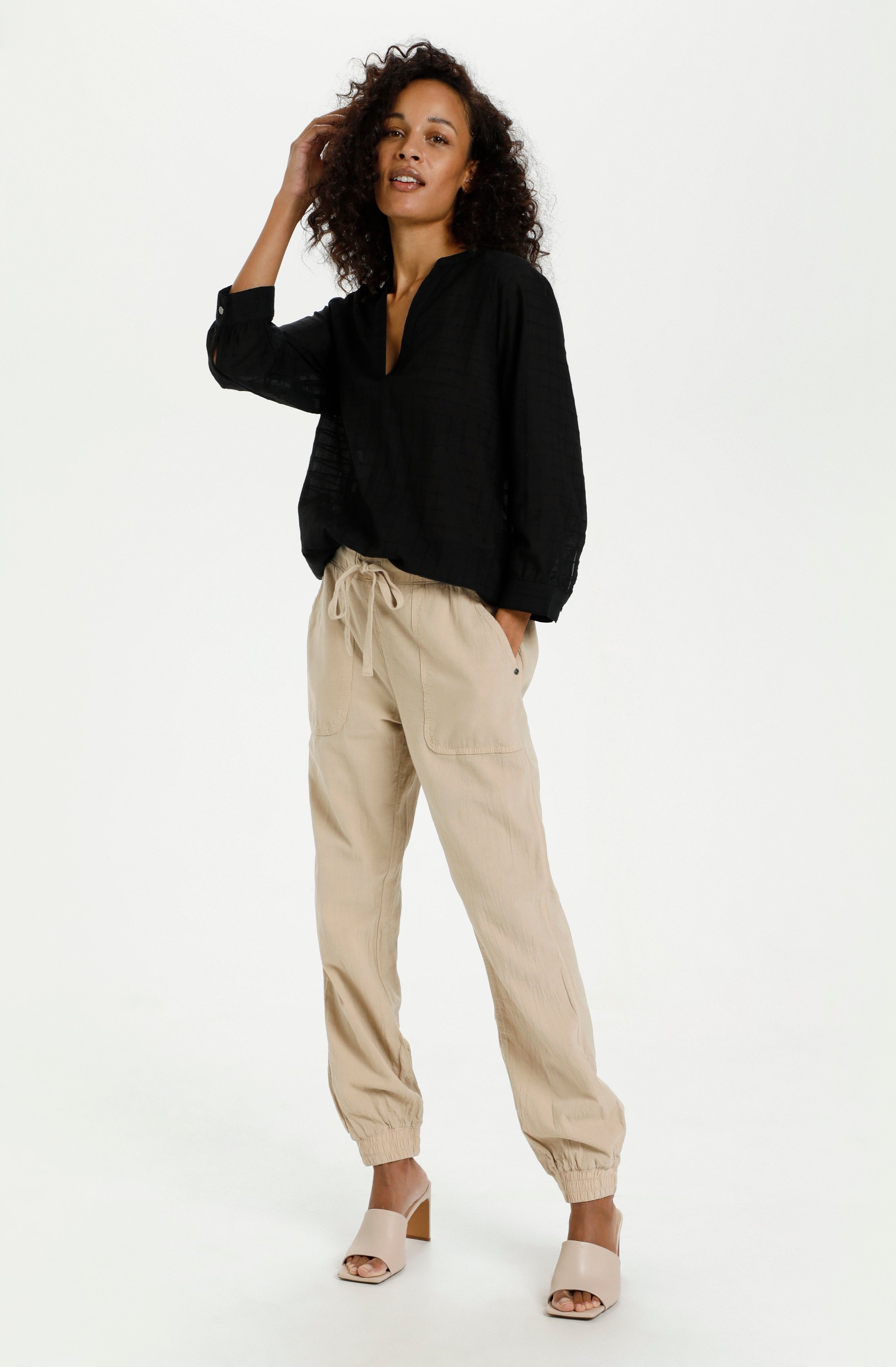 Pants Suiting Relaxed fit Classic Sand