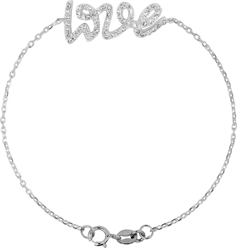 Bracelet Gourmette LOVE Joaillerie Argent 925
