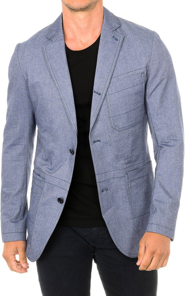 Blazer-Jacke mit Reverskragen für Herren mit langen Ärmeln D01241
