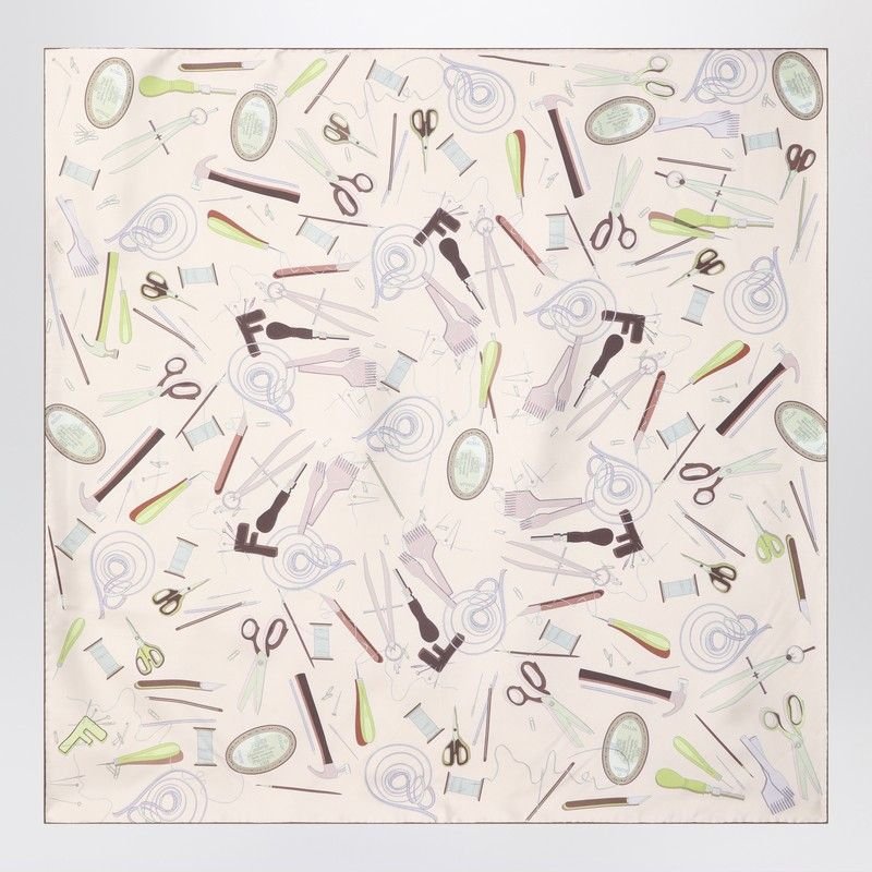 Mauve-Rosen Seidenfoulard