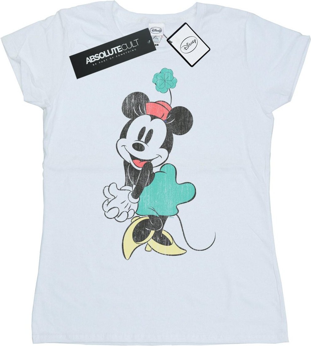 Disney - "Minnie Mouse Shamrock Hat" T-Shirt für Damen (Weiß)
