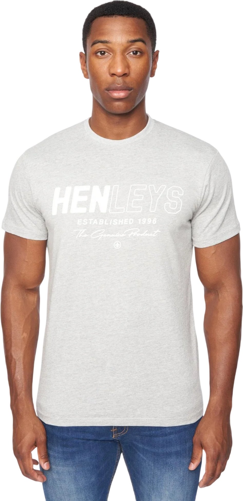 Henleys - "Melvern" T-Shirt für Herren (Grau meliert)