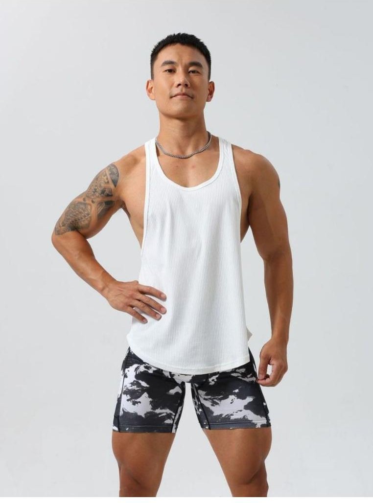 Thumbnail - Herren Plus-Size Rundhalsausschnitt Breite Träger Tanktop