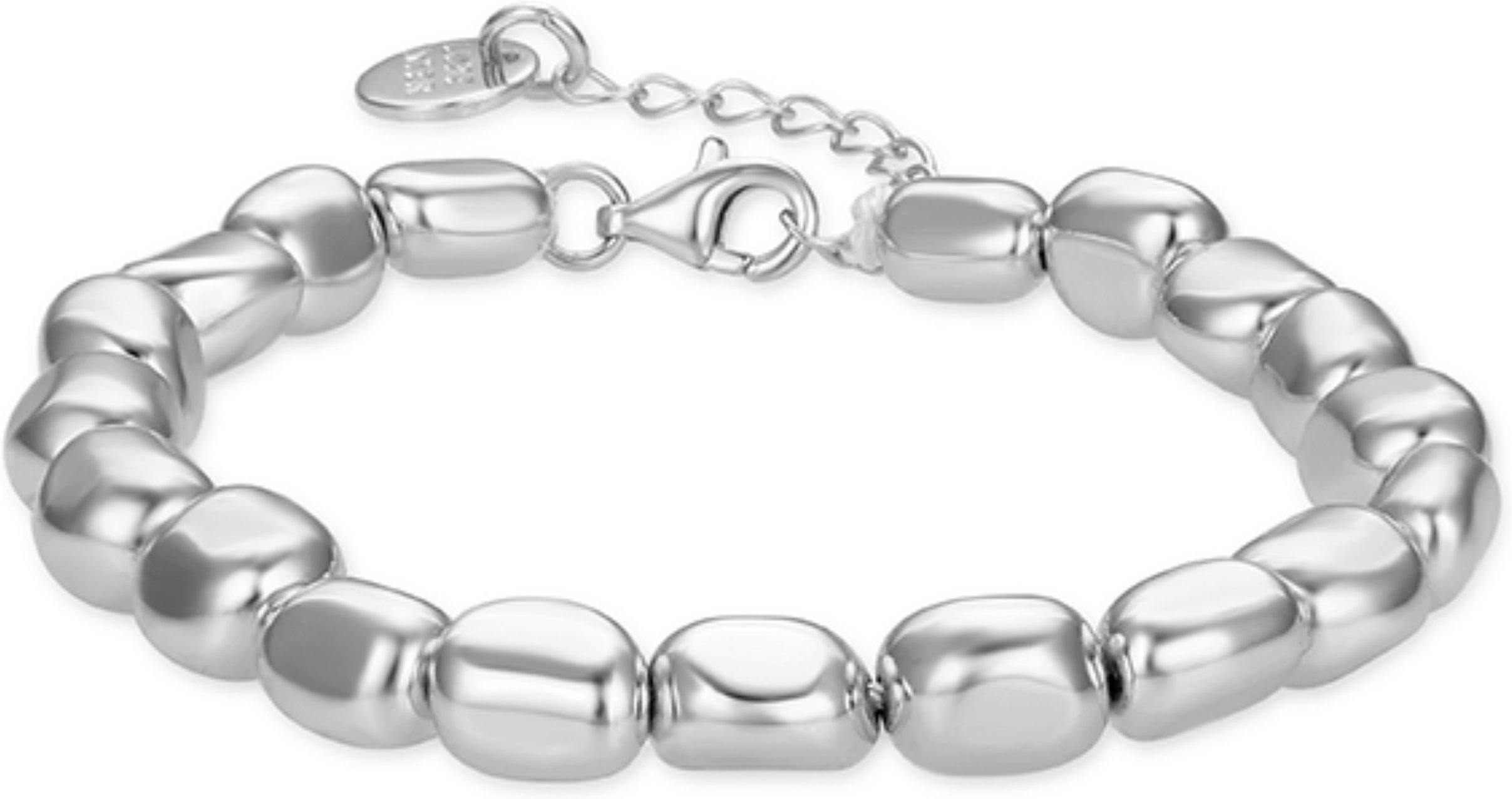 Luxenter 925 Sterling Silber Armreif mit rhodiniertem Hämatit - Caspil