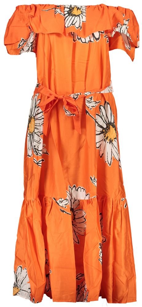 Gänseblümchen-Print Maxikleid Off-Shoulder-Stil
