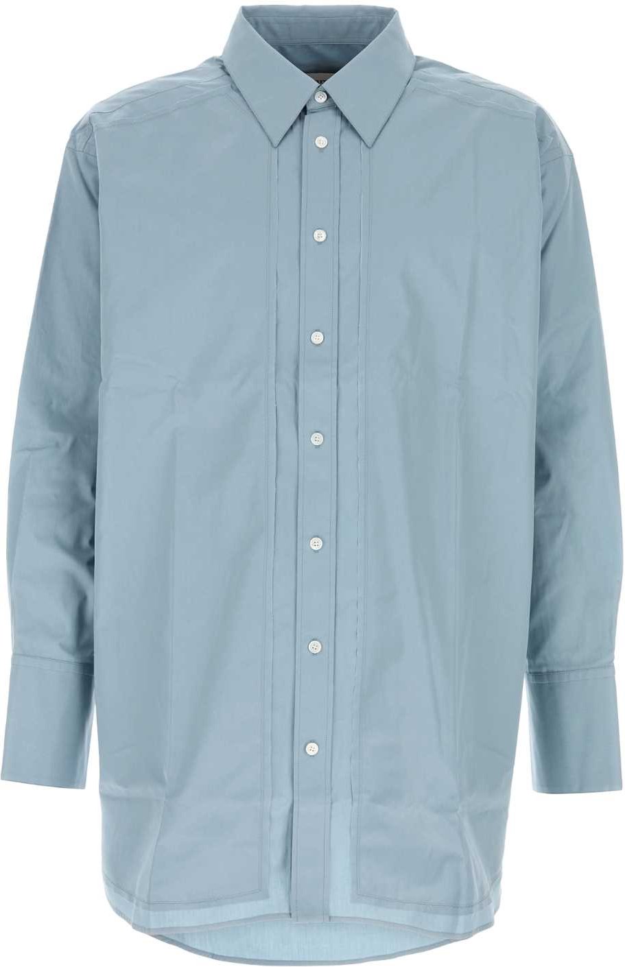 Hellblauses Popeline-Hemd