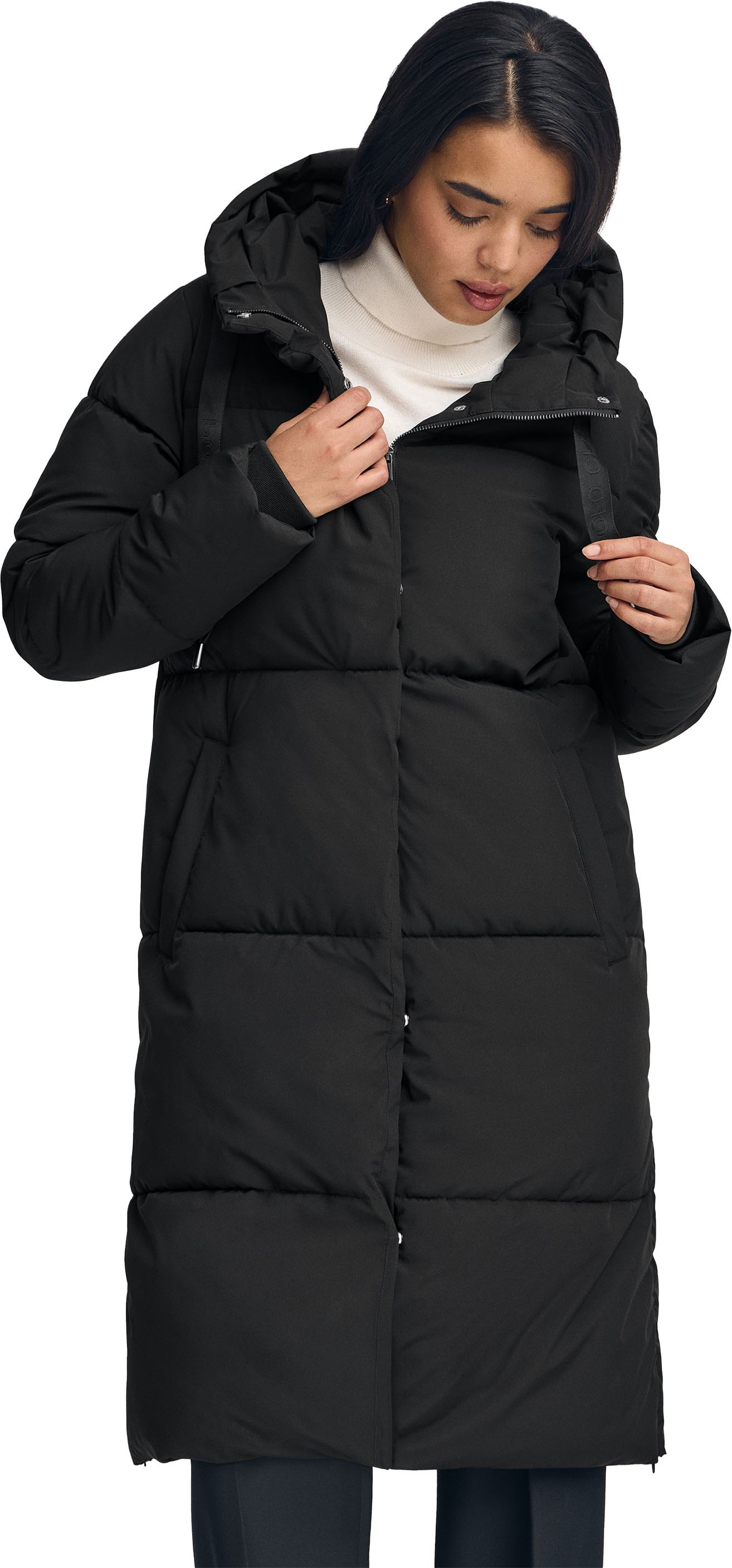 Jacke Anne schwarz mit Polo Club-Logo