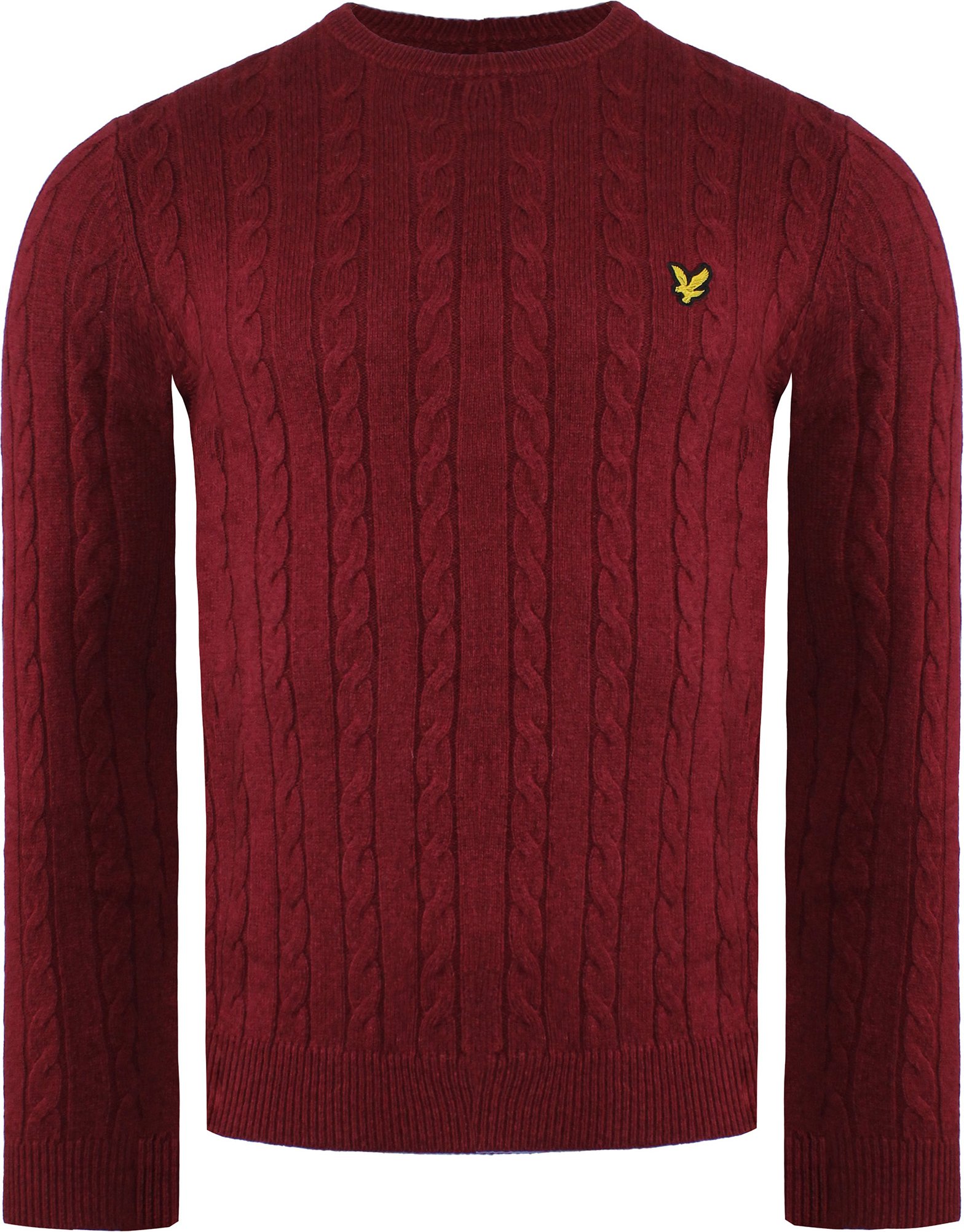Lyle & Scott Cable Mens Burgundy Pullover