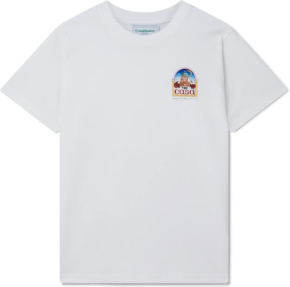 Casablanca Vue De L'Arche Design Weißes T-Shirt