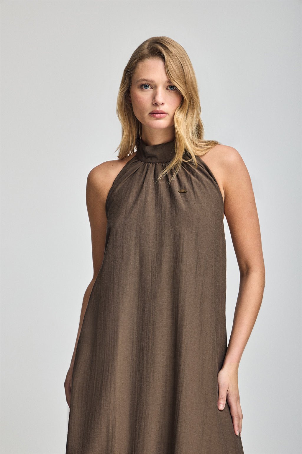 Kleid Valay mokka mit Polo Club-Details