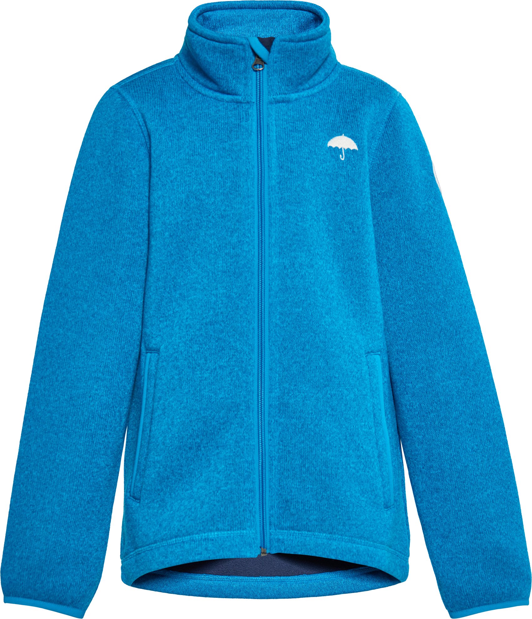 Schmuddelwedda Strickfleecejacke Mädchen (Kids) Cyanblau Melange