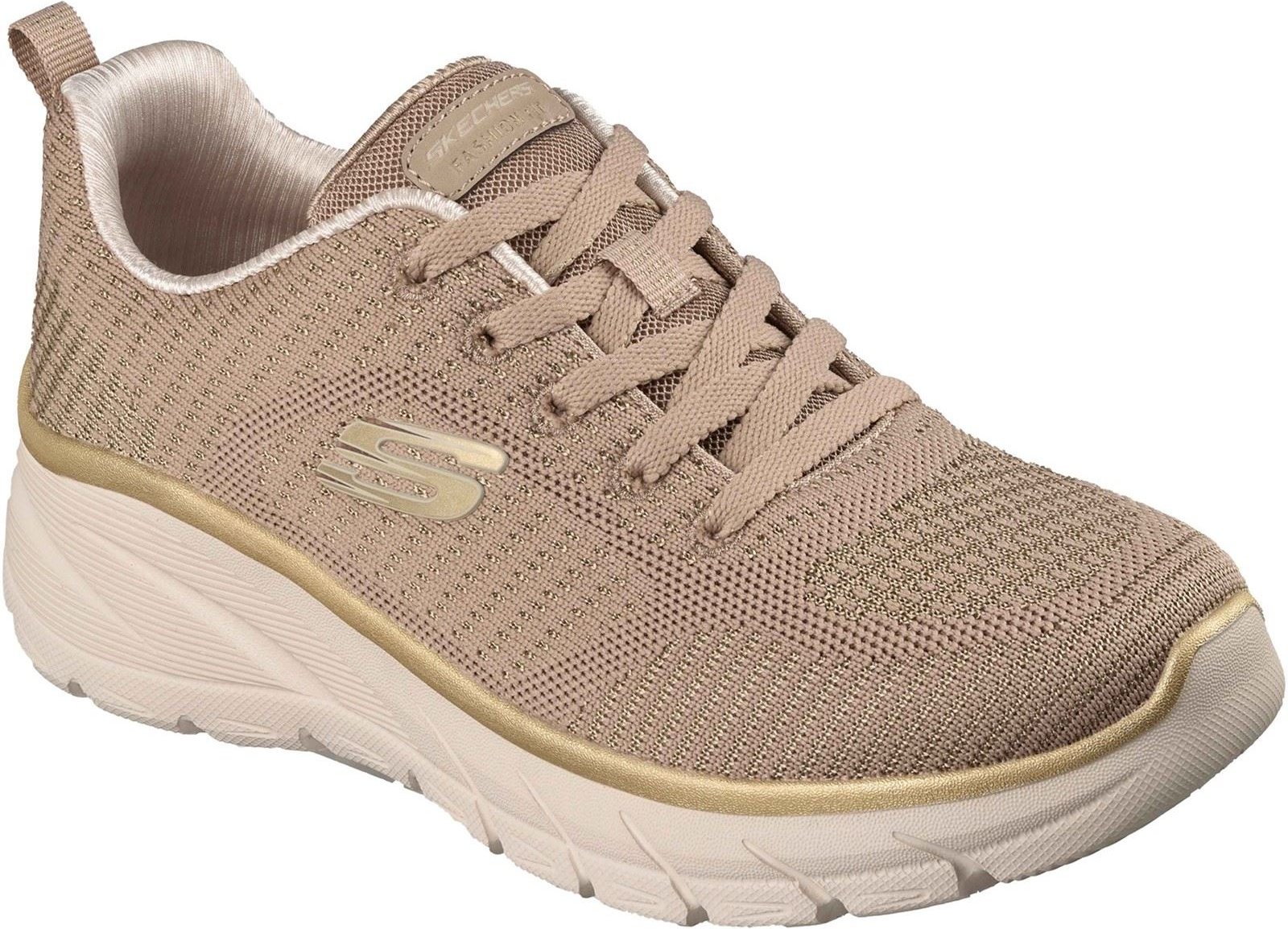 Skechers Fashion Fit 2.0 Polyester Damen Taupe/Gold Sneakers