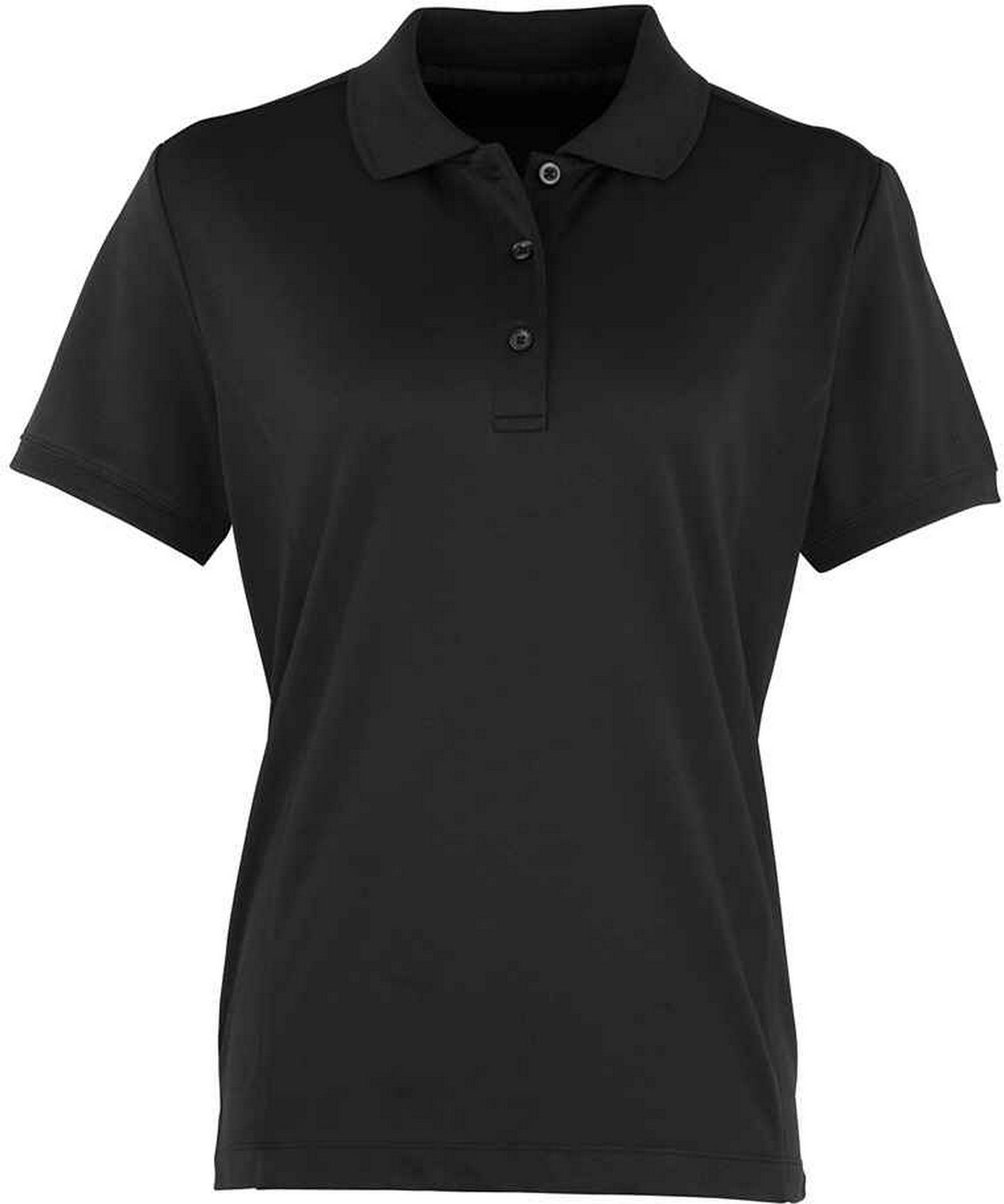 Premier - "Coolchecker" Poloshirt für Damen (Schwarz)