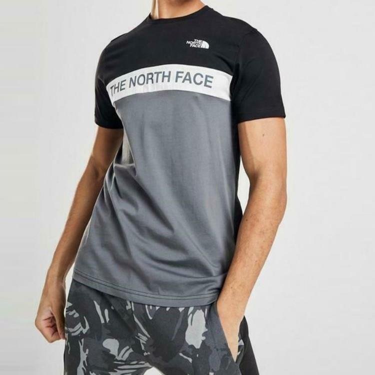 The North Face Mens gewebt Farbe Block T Shirt schwarz