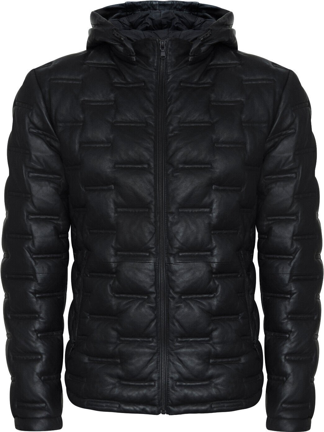 Herren Kapuzen Stepp Bomberlederjacke - Belem