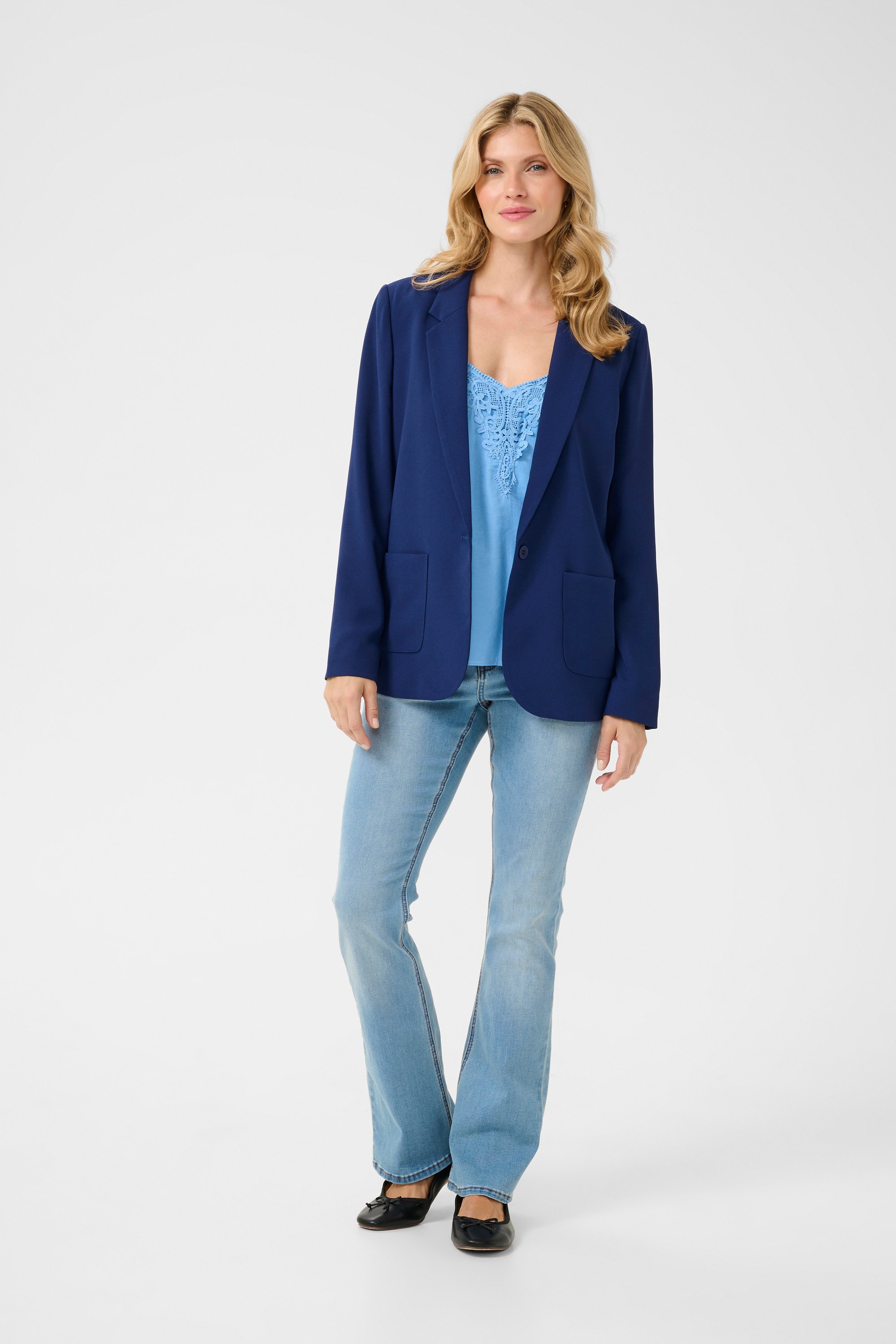 Blazer Feminine Ocean Cavern blue
