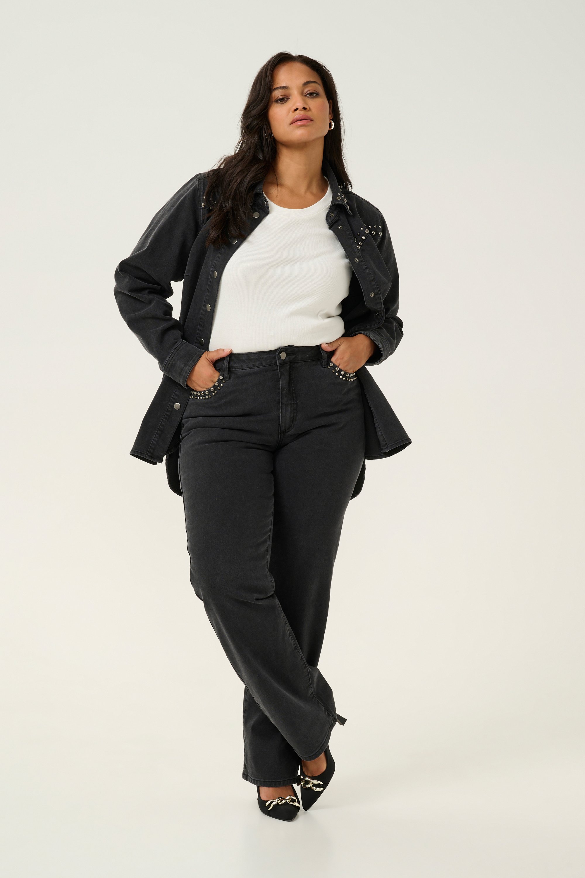 Jeans Regular fit Black Washed Denim black