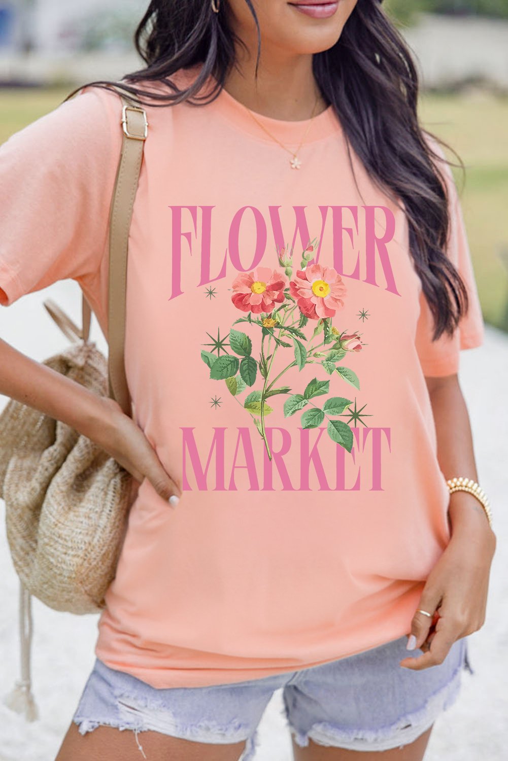 Blumenmarkt Grafik T-Shirt