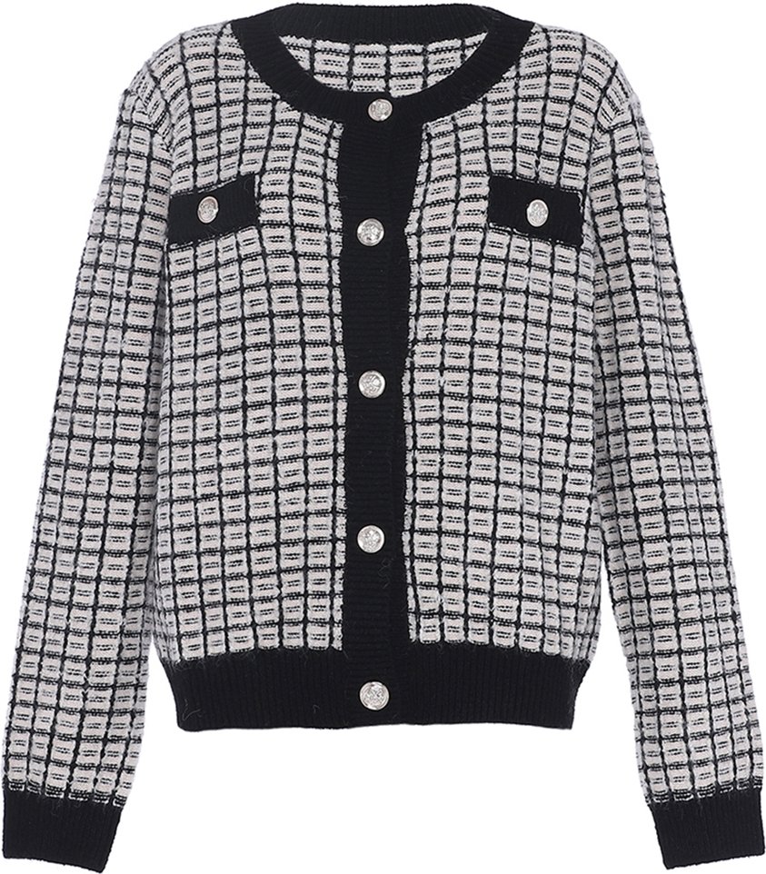 Thumbnail - Faina Strickcardigan Damen Wollweiß