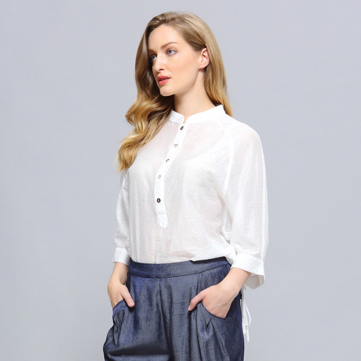 Fledermausärmel leichtes Hemd