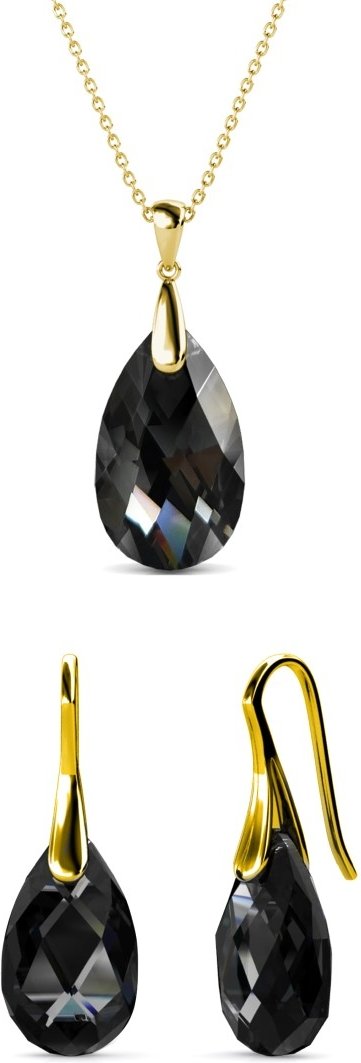 Hakensets in Tropfenform – Gold und Schwarz