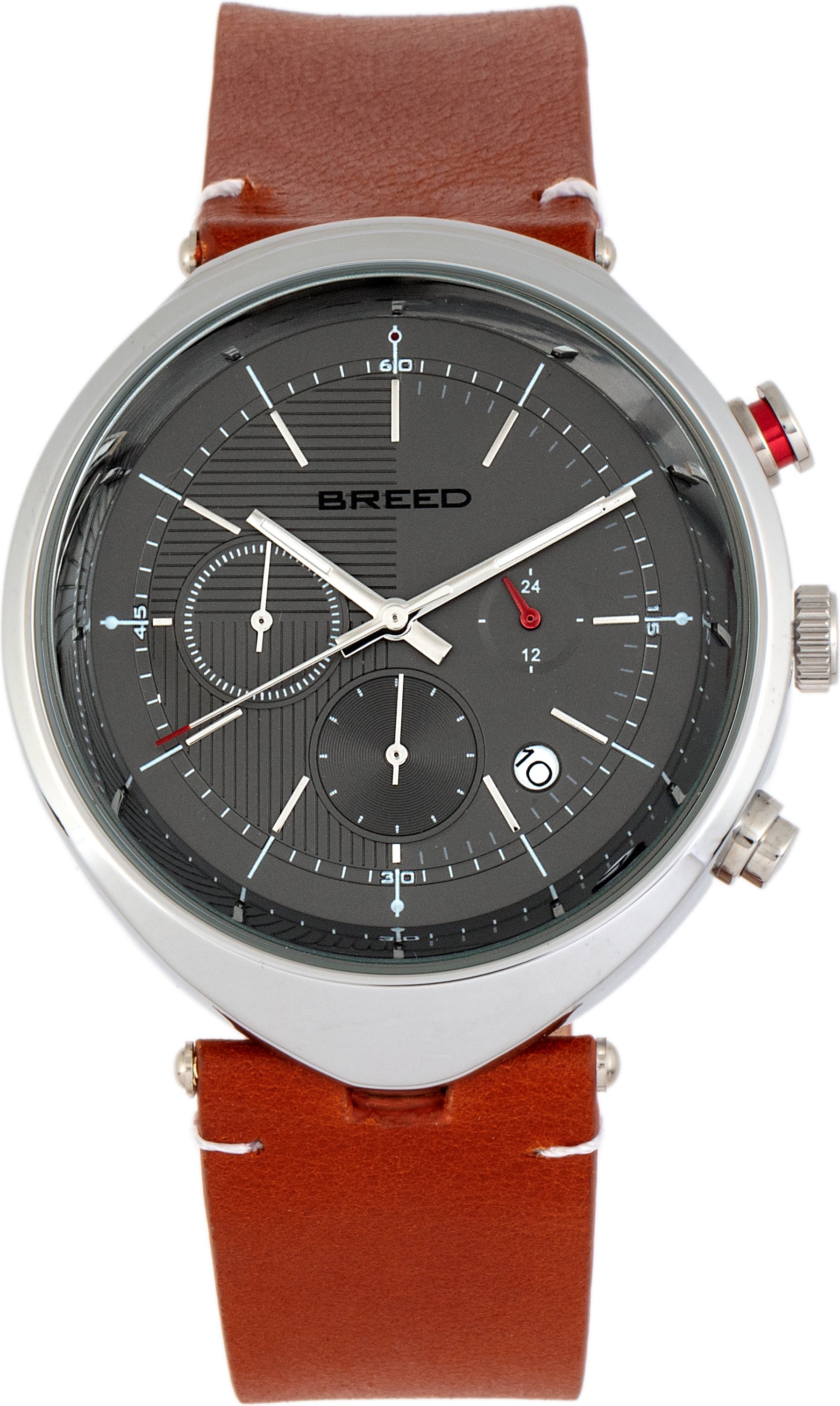 Breed Tempest Chronograph Lederarmbanduhr mit Datum