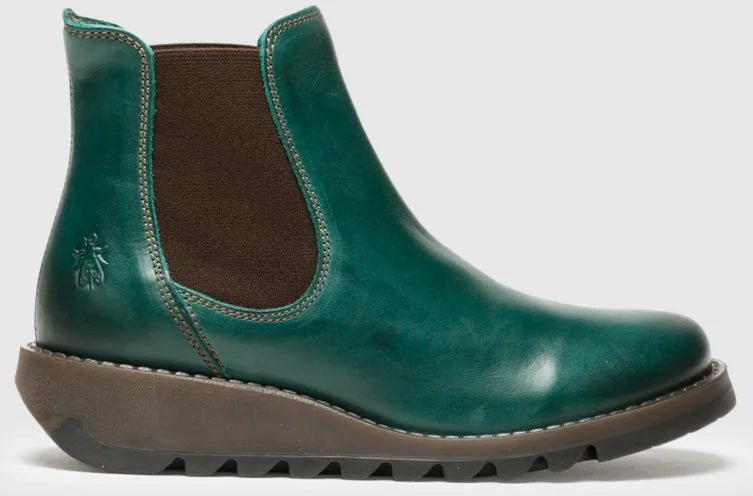 Fly London Salv Damen Chelsea Stiefel Petrol