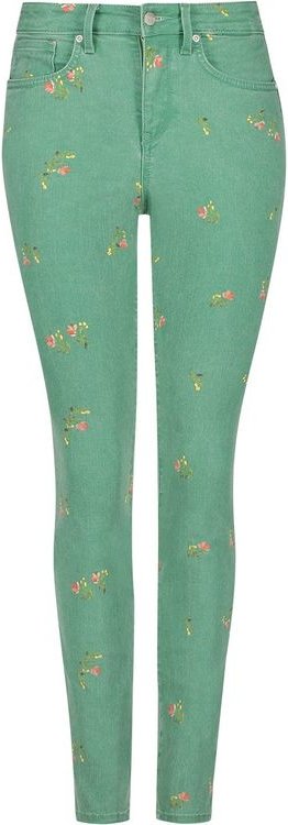 Ami Skinny Jeans Grüner Twill | Heimische blumige Vanille