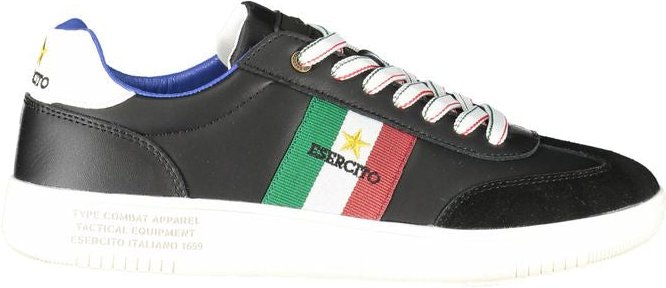 Esercito 1659 Schwarze Leder Herren Sneaker