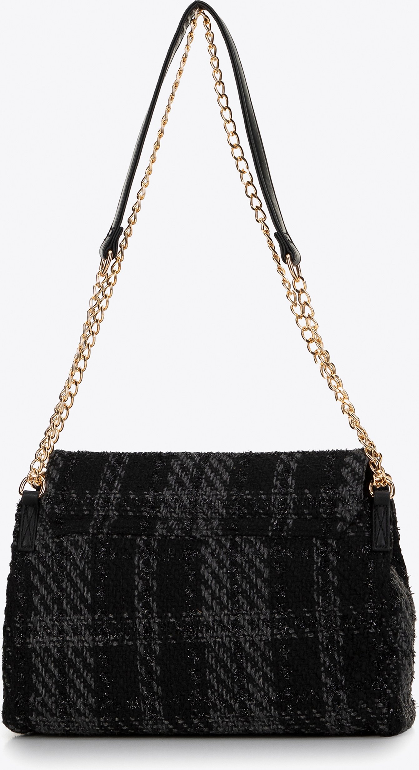 Wittchen Bouclé Messenger Bag für Damen, Schwarz, Polyester