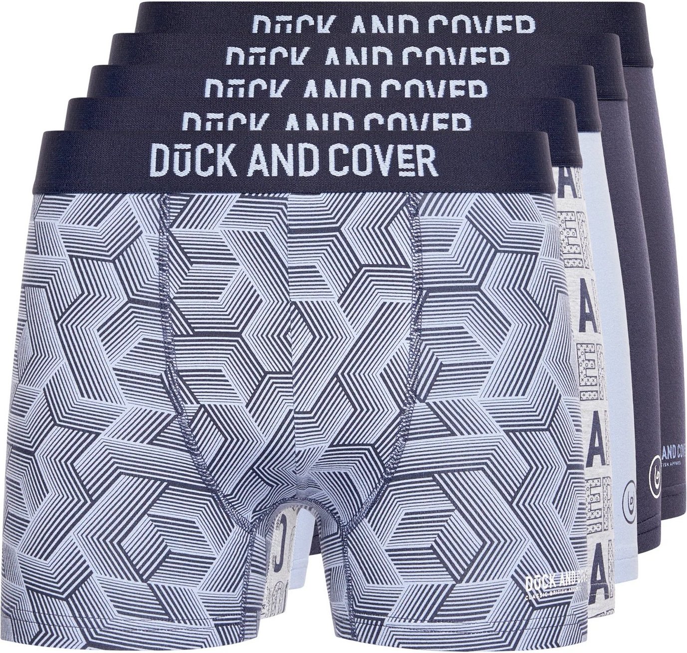 Duck and Cover - "Quendle" Boxershorts für Herren(5er-Pack) (Bunt)