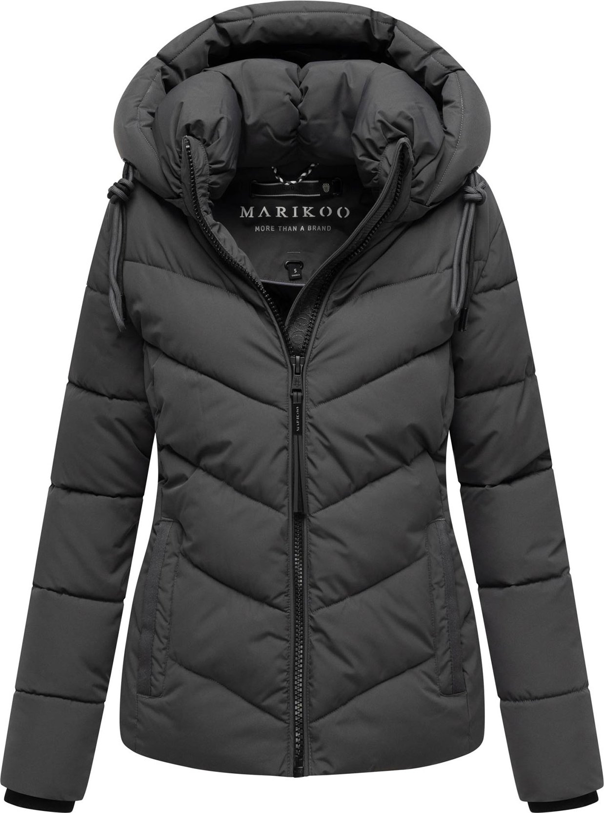 Marikoo Damen Winterjacke Sahnemausii XVI mit abnehmbarer Kapuze